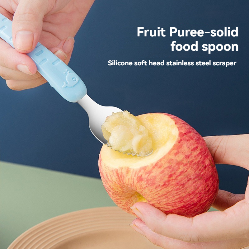 Baby Food Apple - Cucchiaio Raschiatore per Alimenti per Neonati