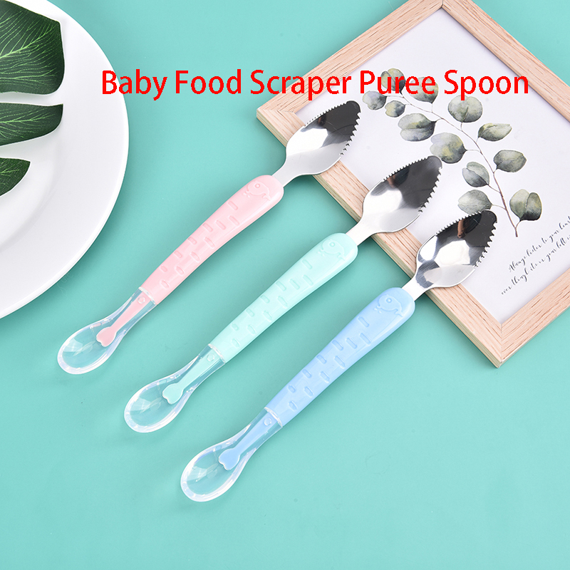 Baby Food Apple - Raschietto multifunzionale per alimenti per bambini