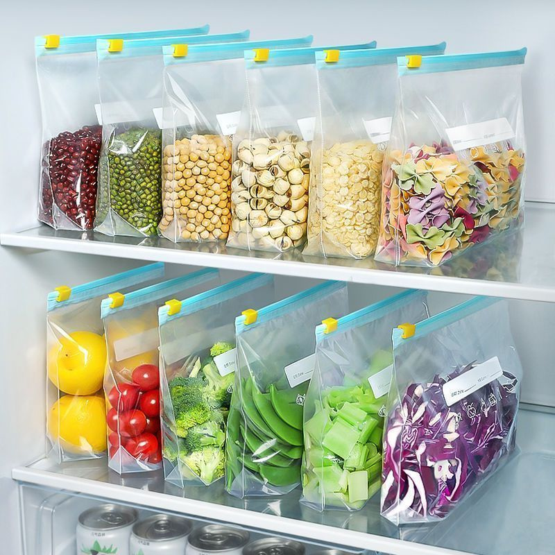 Food Pouch Reusable - Sacchetti per congelatore per alimenti da