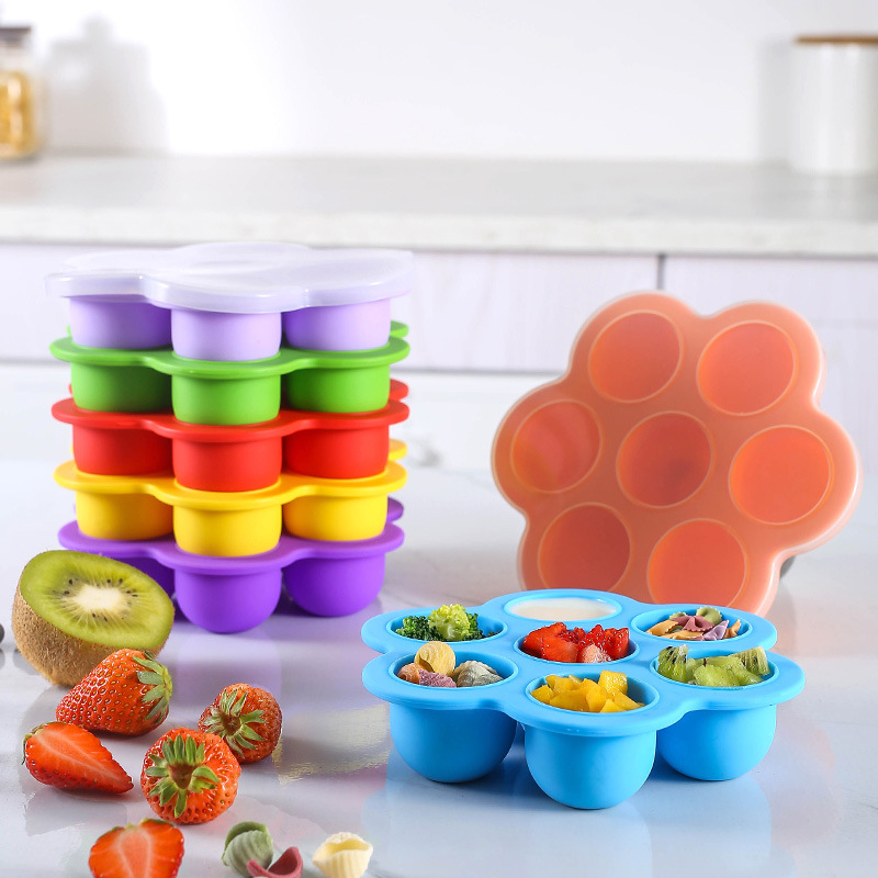 Baby Food Freezer Tray - Vassoio Congelatore in Silicone Riutilizzabile a