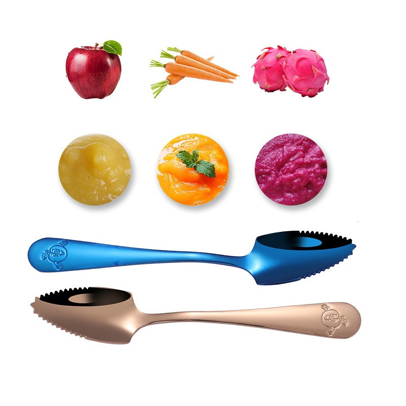 100 Pz/lotto In Acciaio Inox A - Baby Food Apple recensione e prezzo